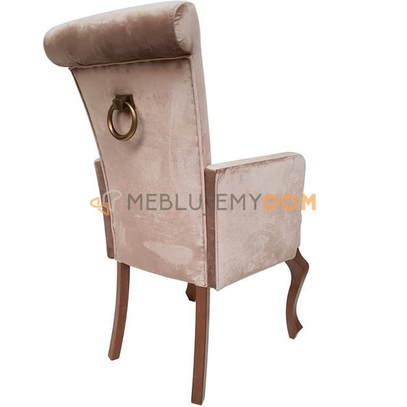 Krzesło TIZIANO z kryształkami, kołatką i podłokietnikami 100 cm