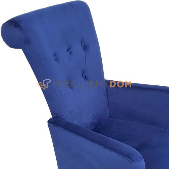 Krzesło TIZIANO z pinezkami, kołatką i podłokietnikami 100 cm