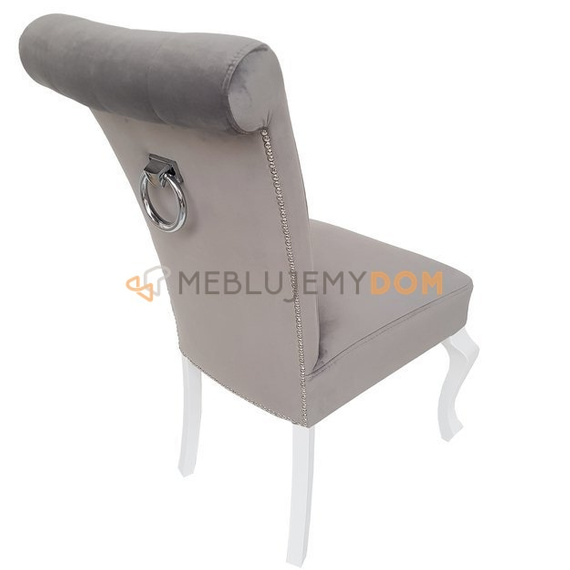 Krzesło TIZIANO z kryształkami, pinezkami i kołatką 100 cm