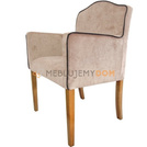 Fotel LUDWIK z lamówką i prostymi nogami 87 cm