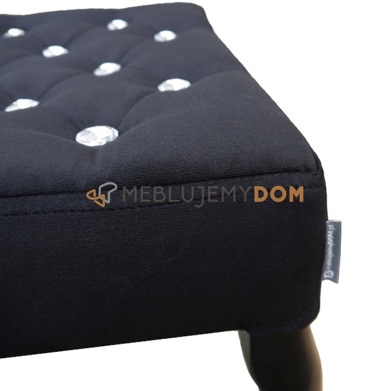 Puf LUDWIK PIK z kryształkami 50 x 50 cm