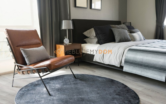 Dywan LINEN DARK BLUE okrągły