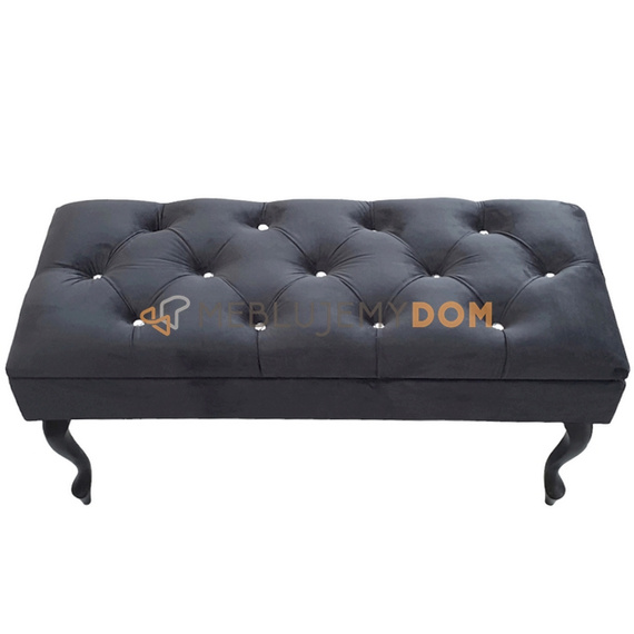 Puf CHESTER otwierany z kryształkami 100 x 40 cm