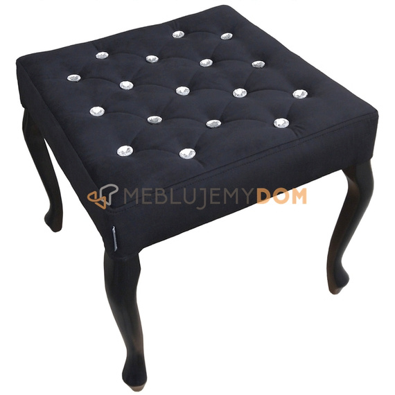 Puf LUDWIK PIK z kryształkami 50 x 50 cm