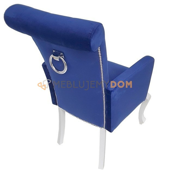 Krzesło TIZIANO z pinezkami, kołatką i podłokietnikami 100 cm