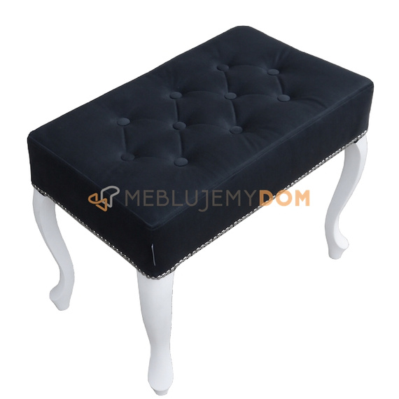 Puf LUDWIK PIK z guzikami i pinezkami 60 x 35 cm