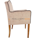 Fotel LUDWIK z lamówką i prostymi nogami 87 cm