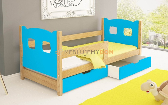 Łóżko BRIAN MIŚ z barierką