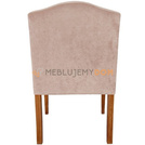 Fotel LUDWIK z lamówką i prostymi nogami 87 cm