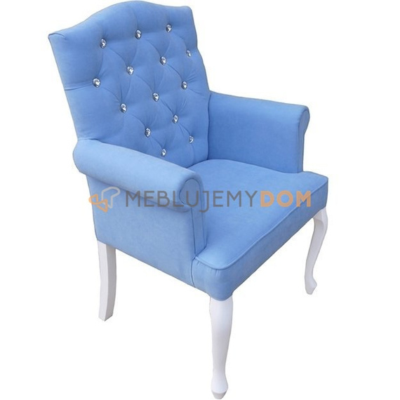 Fotel LANCASTER z kryształkami 101 cm