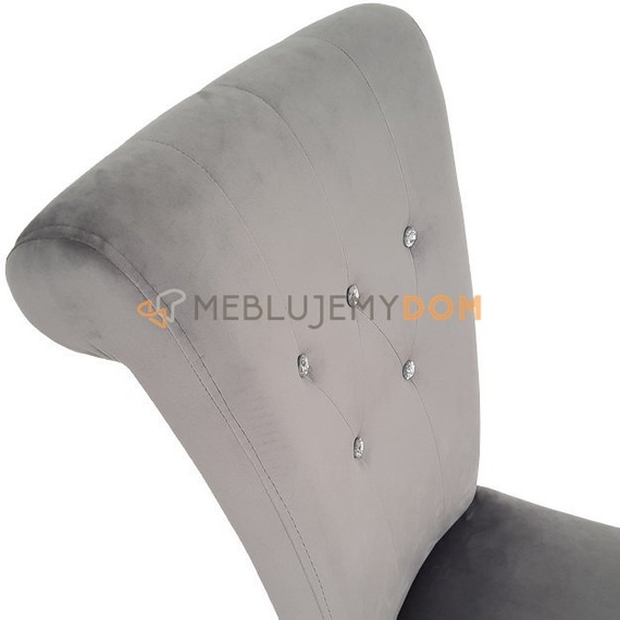 Krzesło TIZIANO z kryształkami, pinezkami i kołatką 100 cm