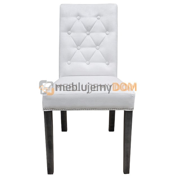 Krzesło WĄSKIE PIK z guzikami, pinezkami i kołatką 98 cm