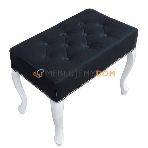 Puf LUDWIK PIK z guzikami i pinezkami 60 x 35 cm