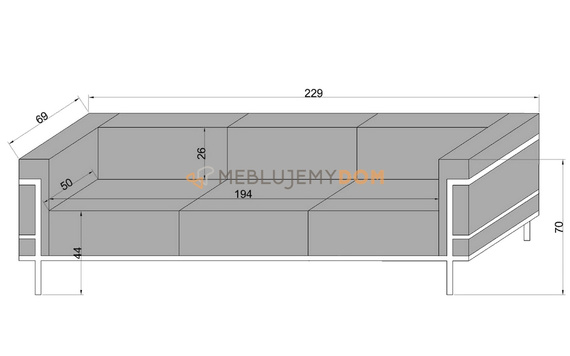 Sofa ASPEN 3-osobowa