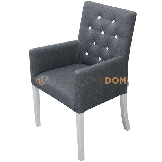 Fotel WĄSKI PIK z kryształkami 98 cm