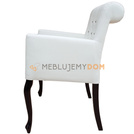 Fotel LUDWIK PIK z kryształkami i wałkiem 87 cm