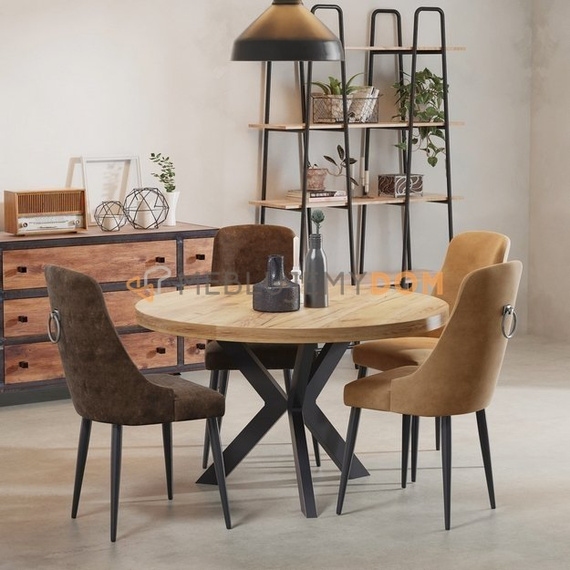 Stół okrągły MALTE Fornir Ø 140/100 cm