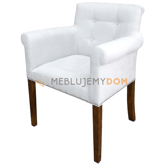 Fotel LAURENCE z pinezkami i kołatką 86 cm