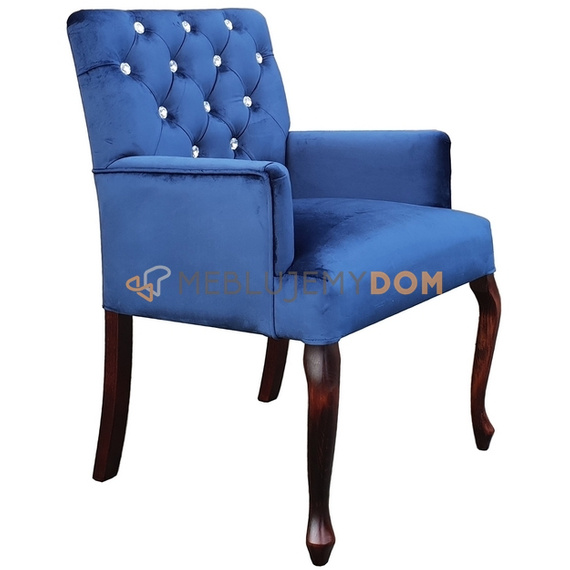 Fotel FRESCO LUX z kryształkami 94 cm