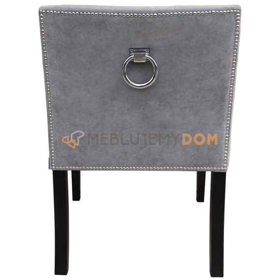 Fotel JUMPY WĄSKI z pinezkami i kołatką 84 cm