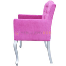 Fotel LUDWIK PIK z kryształkami 87 cm