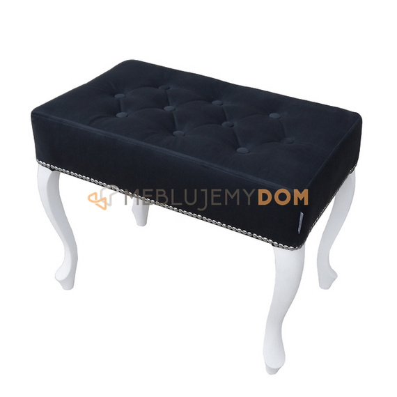 Puf LUDWIK PIK z guzikami i pinezkami 60 x 35 cm