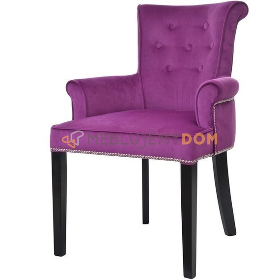 Fotel MICHELLE z pinezkami i kołatką 87 cm