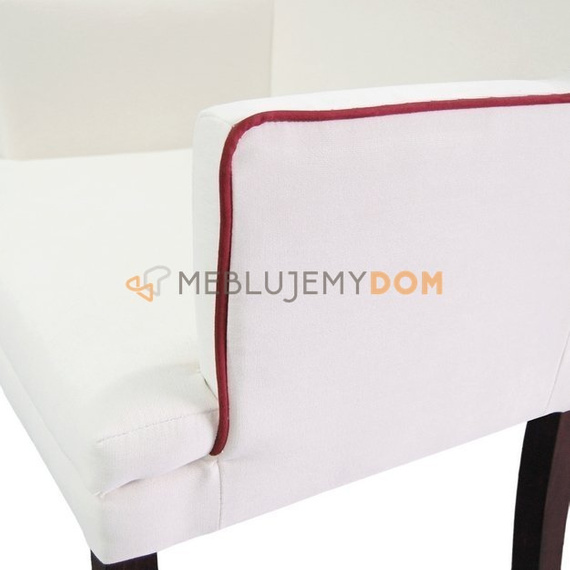 Fotel EDGAR WĄSKI z lamówką 84 cm