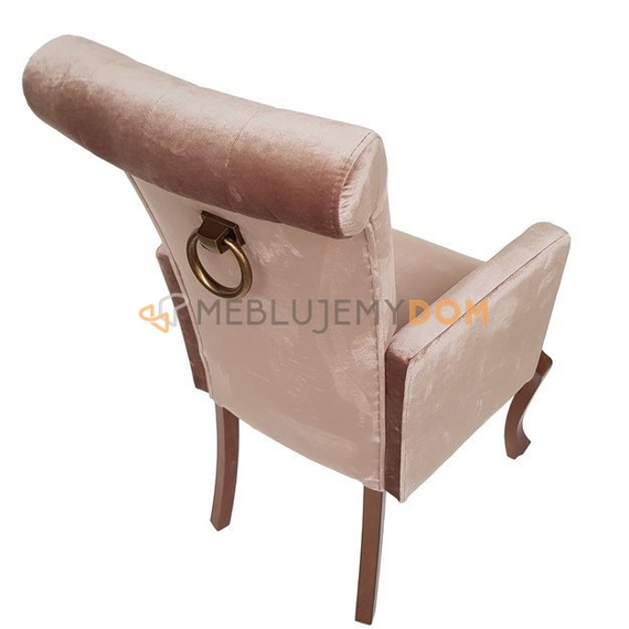 Krzesło TIZIANO z kryształkami, kołatką i podłokietnikami 100 cm