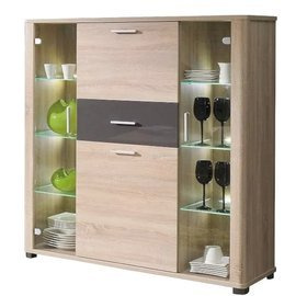 Komoda 2-drzwiowa z witryną DALLAS