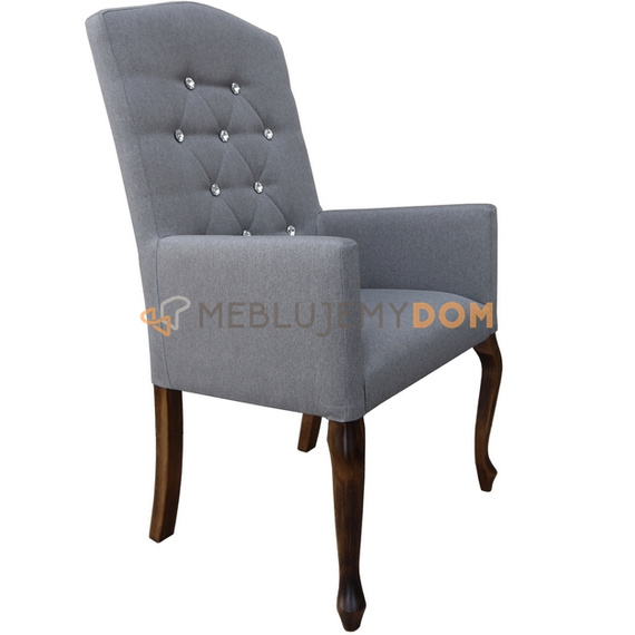 Fotel LUDWIK PIK z kryształkami 110 cm