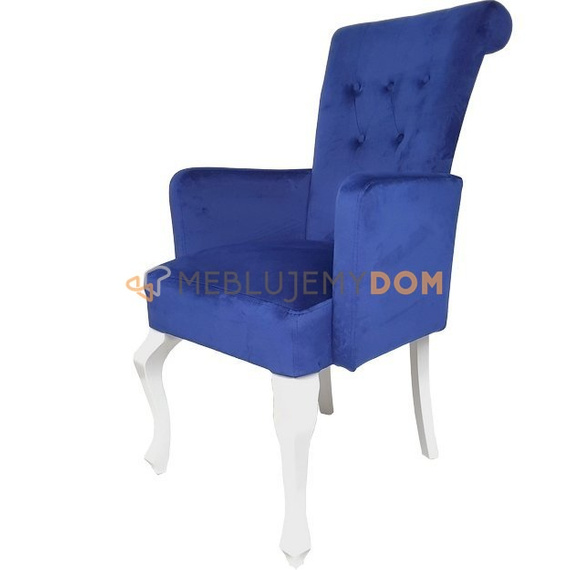 Krzesło TIZIANO z pinezkami, kołatką i podłokietnikami 100 cm