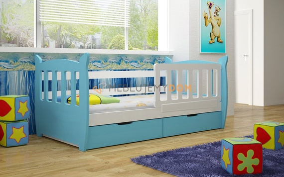 Łóżko SMERF 160 x 75 cm z materacem