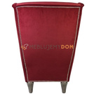 Fotel USZAK PIK z pinezkami i kryształkami