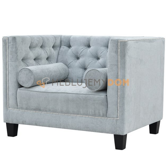 Fotel PRIMAVERA z wałkami i pinezkami