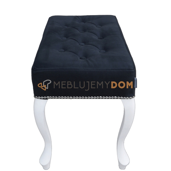 Puf LUDWIK PIK z guzikami i pinezkami 60 x 35 cm