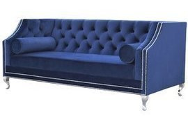 Sofa AMARO z wałkami i pinezkami 2-osobowa