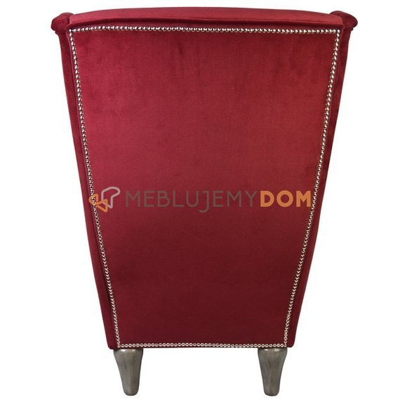 Fotel USZAK PIK z pinezkami i kryształkami