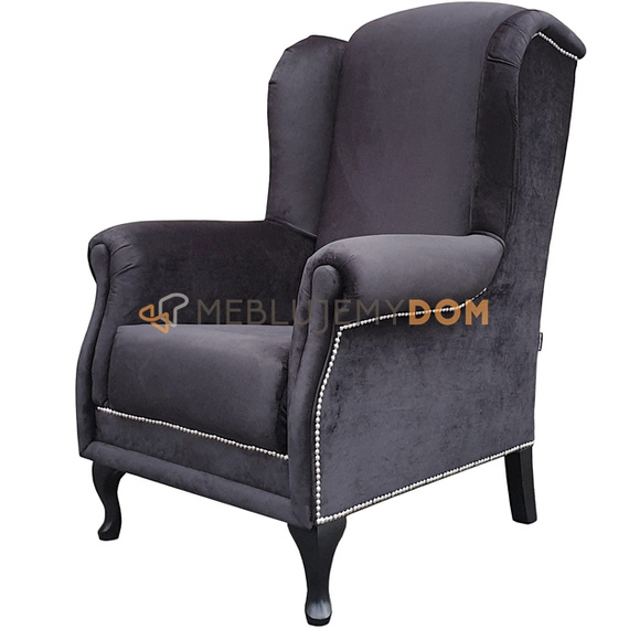 Fotel USZAK VELVET z pinezkami