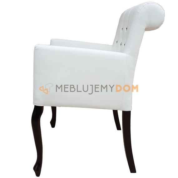 Fotel LUDWIK PIK z kryształkami i wałkiem 87 cm