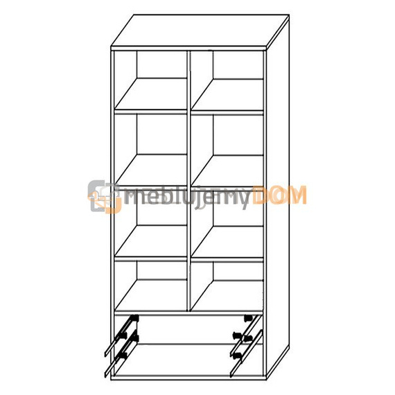 Szafa z regałem PATRICK