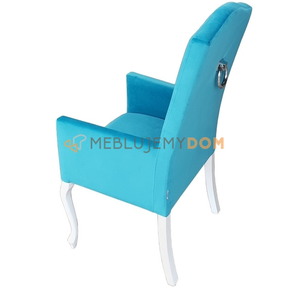 Fotel LUDWIK PIK z kryształkami i kołatką 110 cm