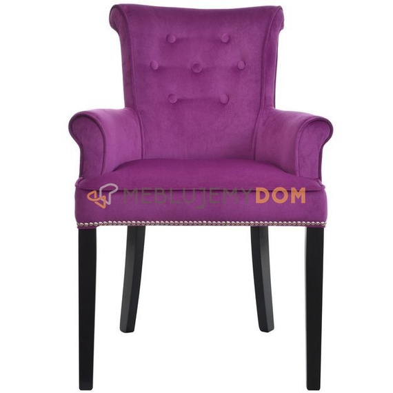 Fotel MICHELLE z pinezkami i kołatką 87 cm