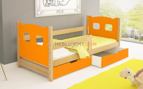 Łóżko BRIAN MIŚ z barierką