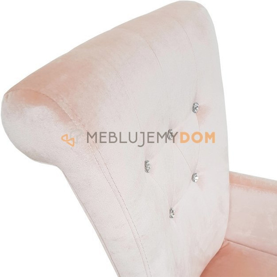 Krzesło MARCELO z kryształkami i podłokietnikami 100 cm