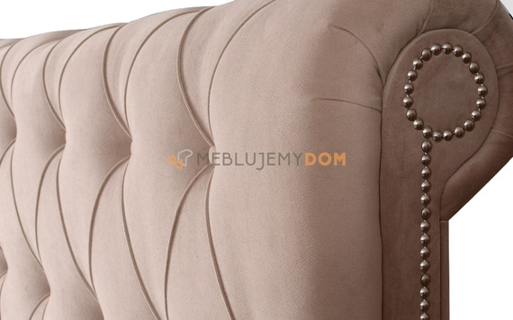 Łóżko tapicerowane FRANCESCA z pinezkami