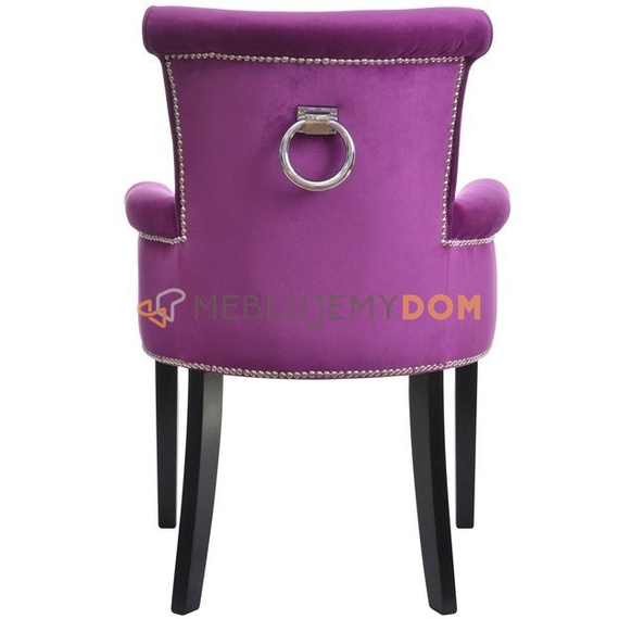 Fotel MICHELLE z pinezkami i kołatką 87 cm