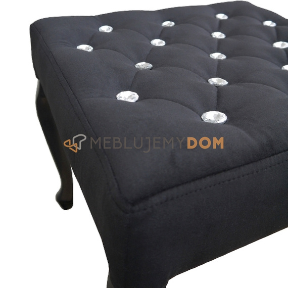 Puf LUDWIK PIK z kryształkami 50 x 50 cm