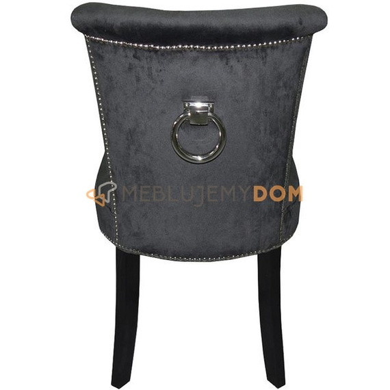 Krzesło MICHELLE z kryształkami, pinezkami i kołatką 87 cm