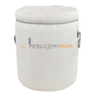 Puf GLAMOUR z pinezkami i kołatkami Ø 40 cm